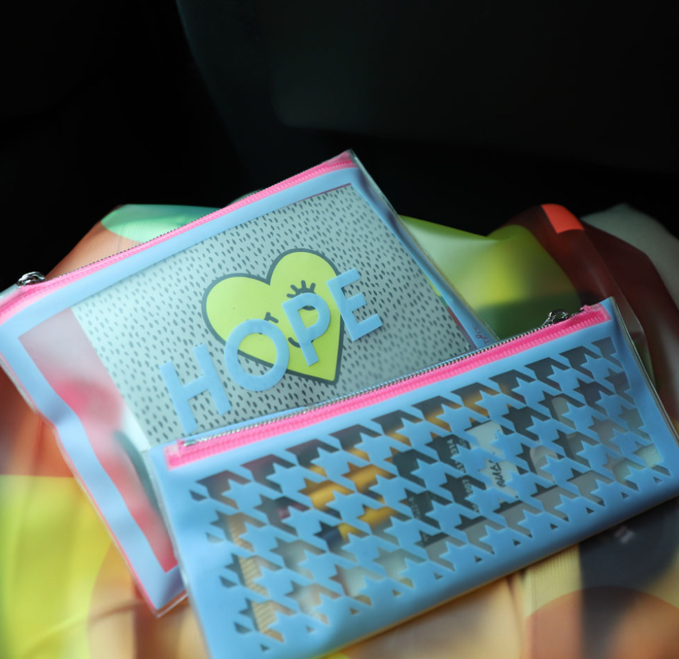 POCHETTE PIED DE POULE - S