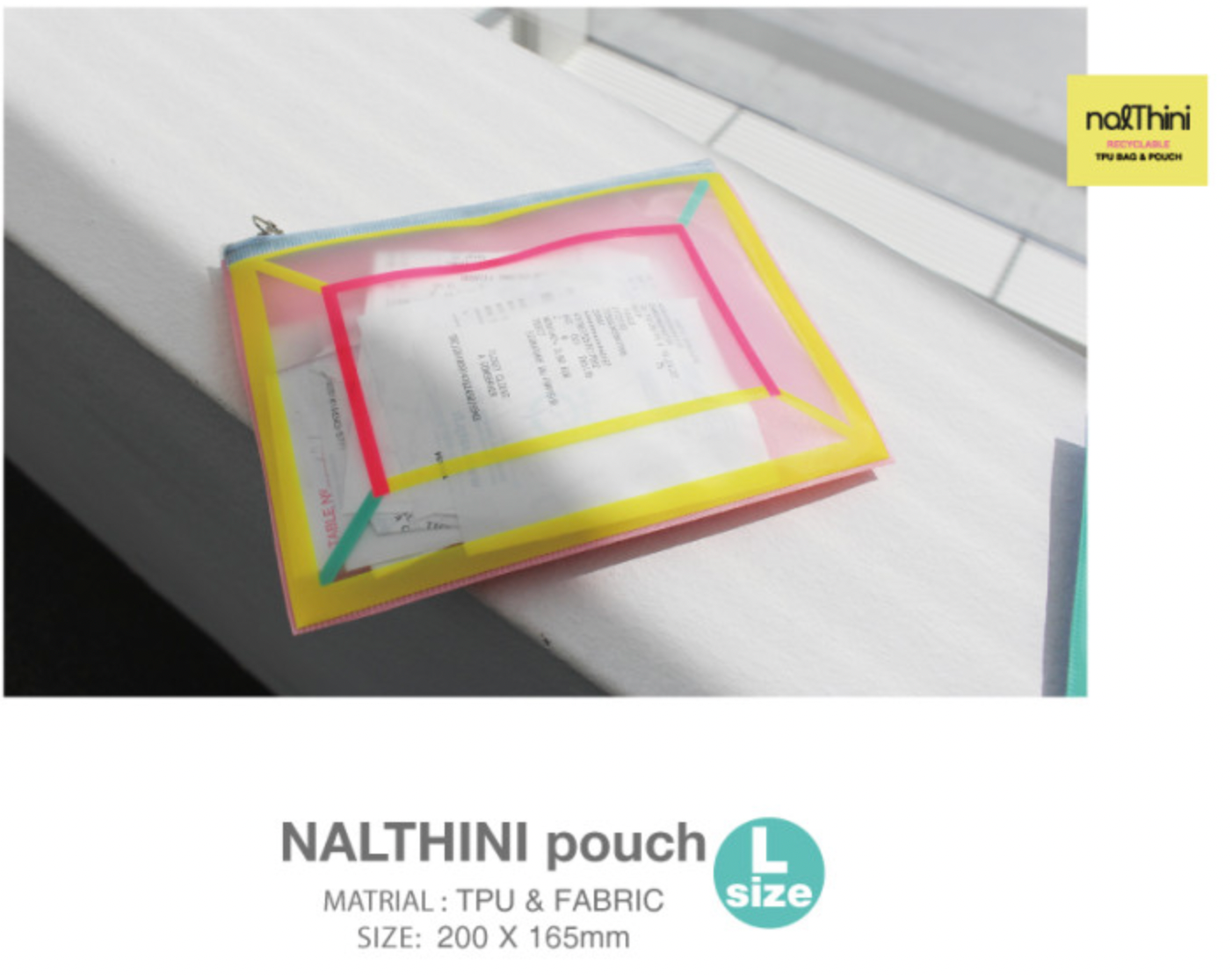 POUCH COLORFUL LINING - L